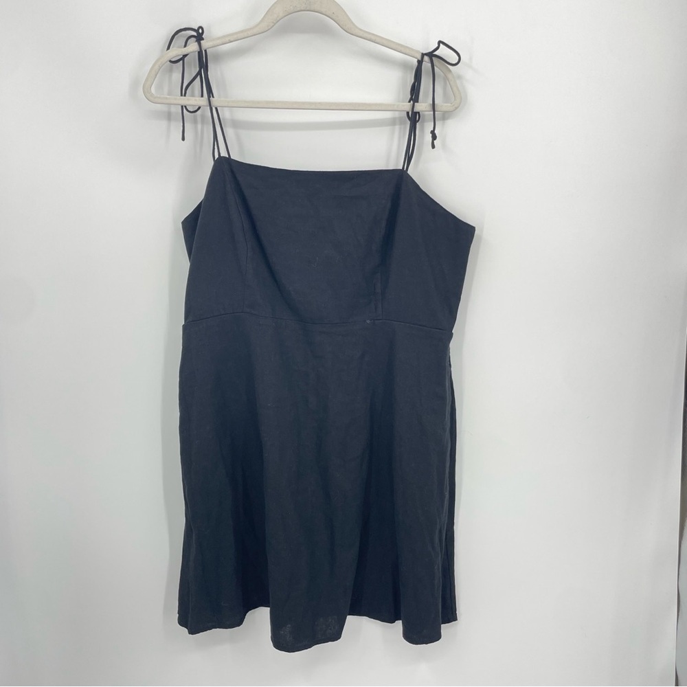 Old Navy Sleeveless Tie Cami Tank Mini Dress Plus Size XL NWT‎ black